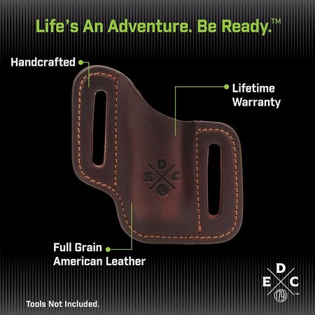 1791 Everyday Carry Leather Sheath for S/M Multitool & Easy-Slide Belt Attachment WEB-ST-ES-SLC-BUR-L